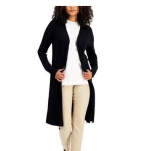 Alfani black ribbed duster size medium. Never worn